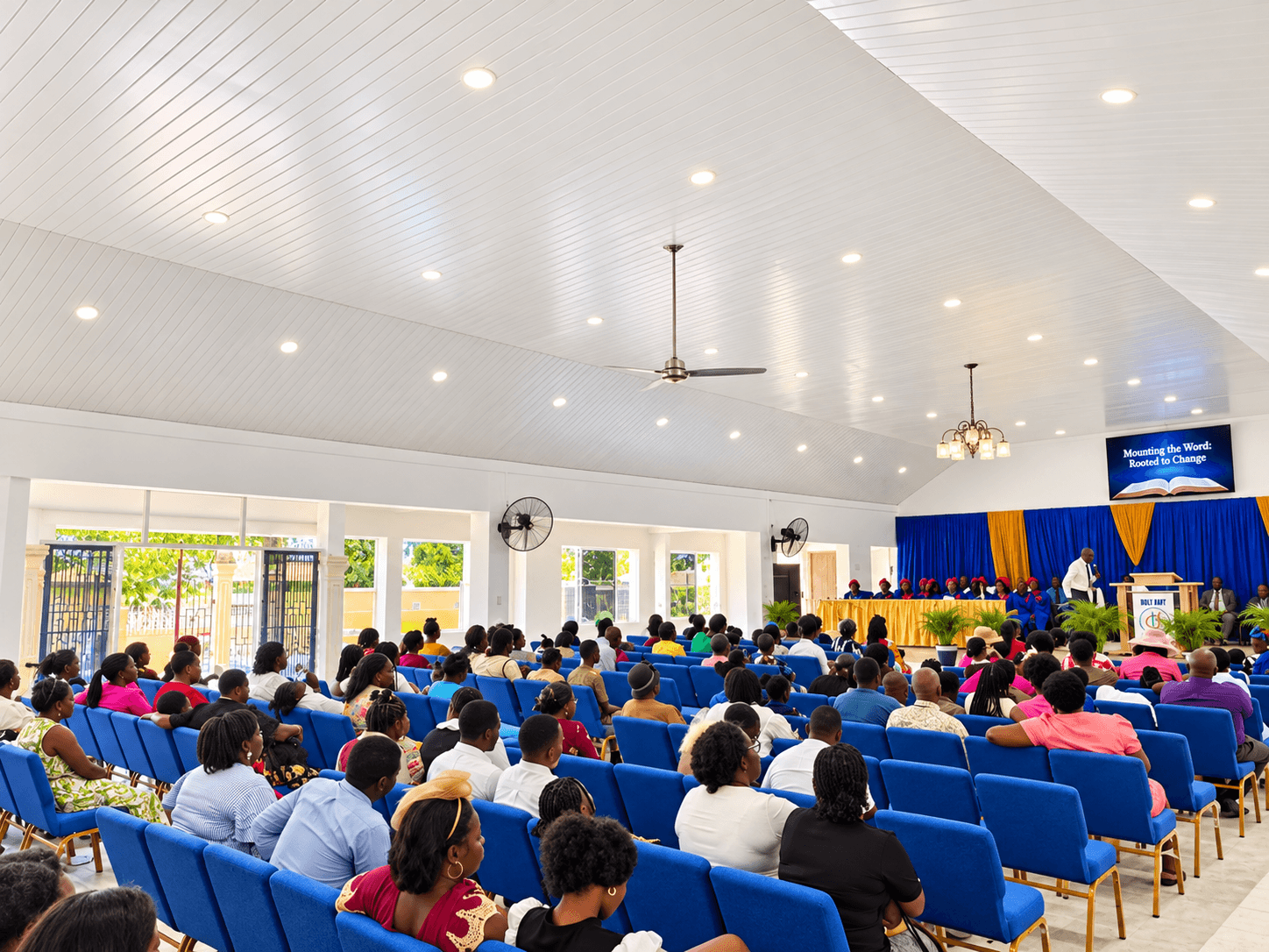 The Bull Bay congregation gathered for Sunday worship