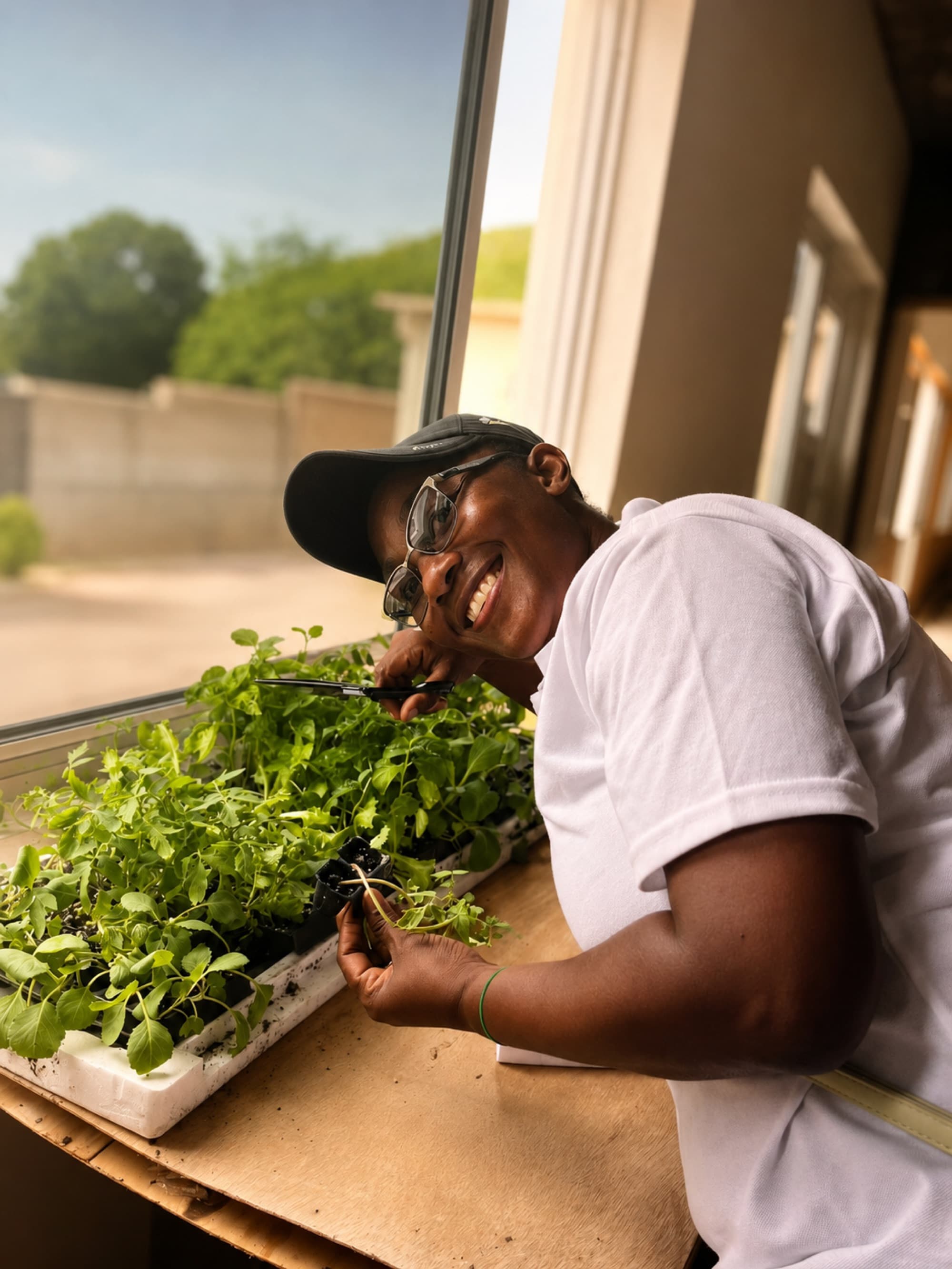 A Bull Bay member serving through a community garden ministry